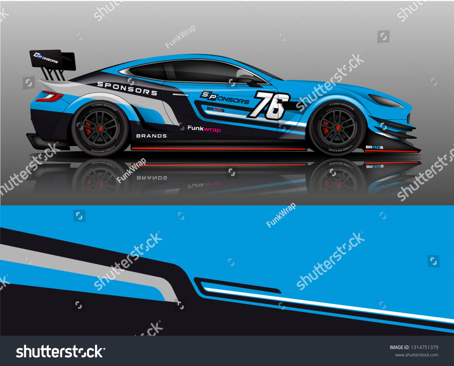 Car wrap design vector, truck and cargo van decal. Graphic abstract stripe racing background designs for vehicle, rally, race, adventure and car racing livery. - Vector
