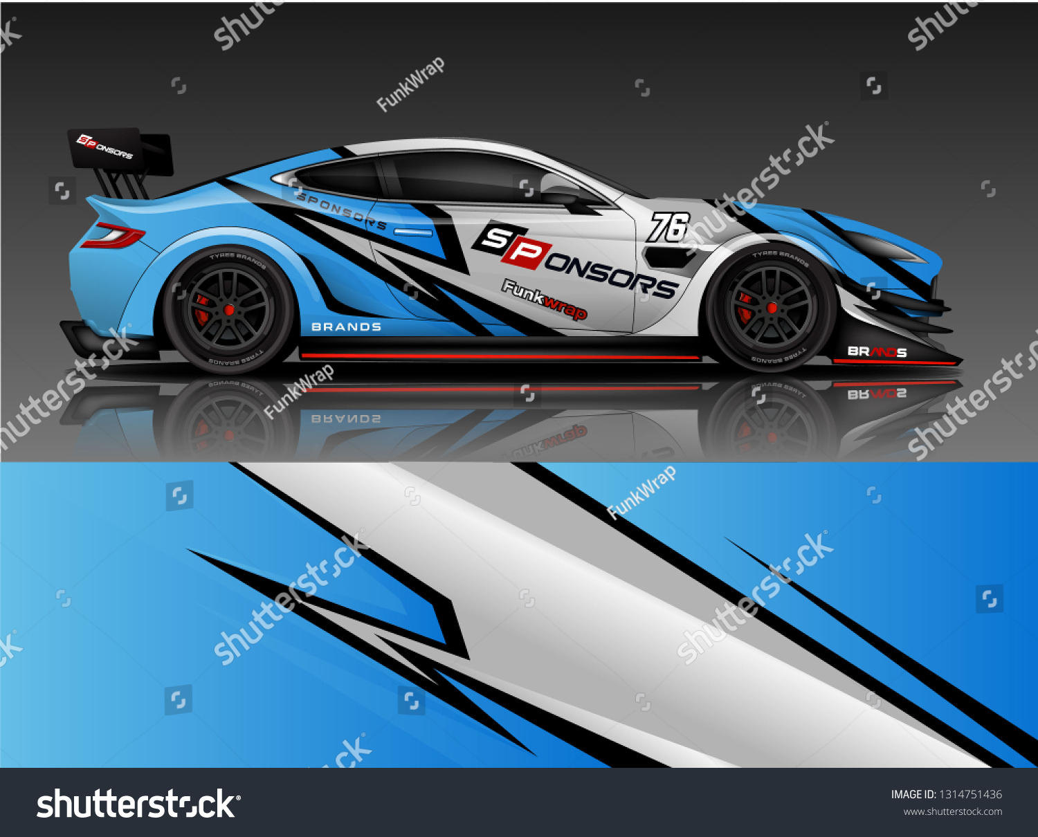 Car wrap design vector, truck and cargo van decal. Graphic abstract stripe racing background designs for vehicle, rally, race, adventure and car racing livery. - Vector