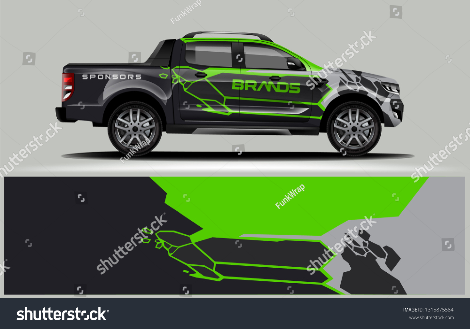 Company Truck wrap design. Custom livery wrap design for Company truck. ready print vector eps.