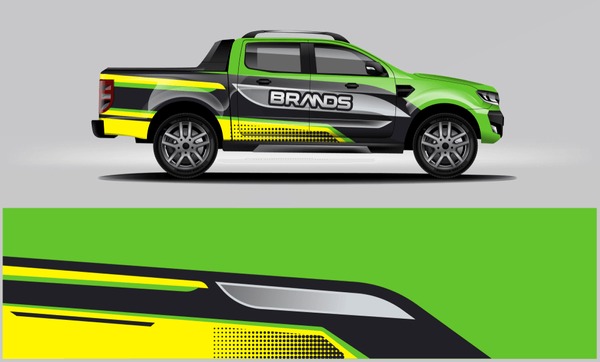 Company Truck wrap design. Custom livery wrap design for Company truck. ready print vector eps.