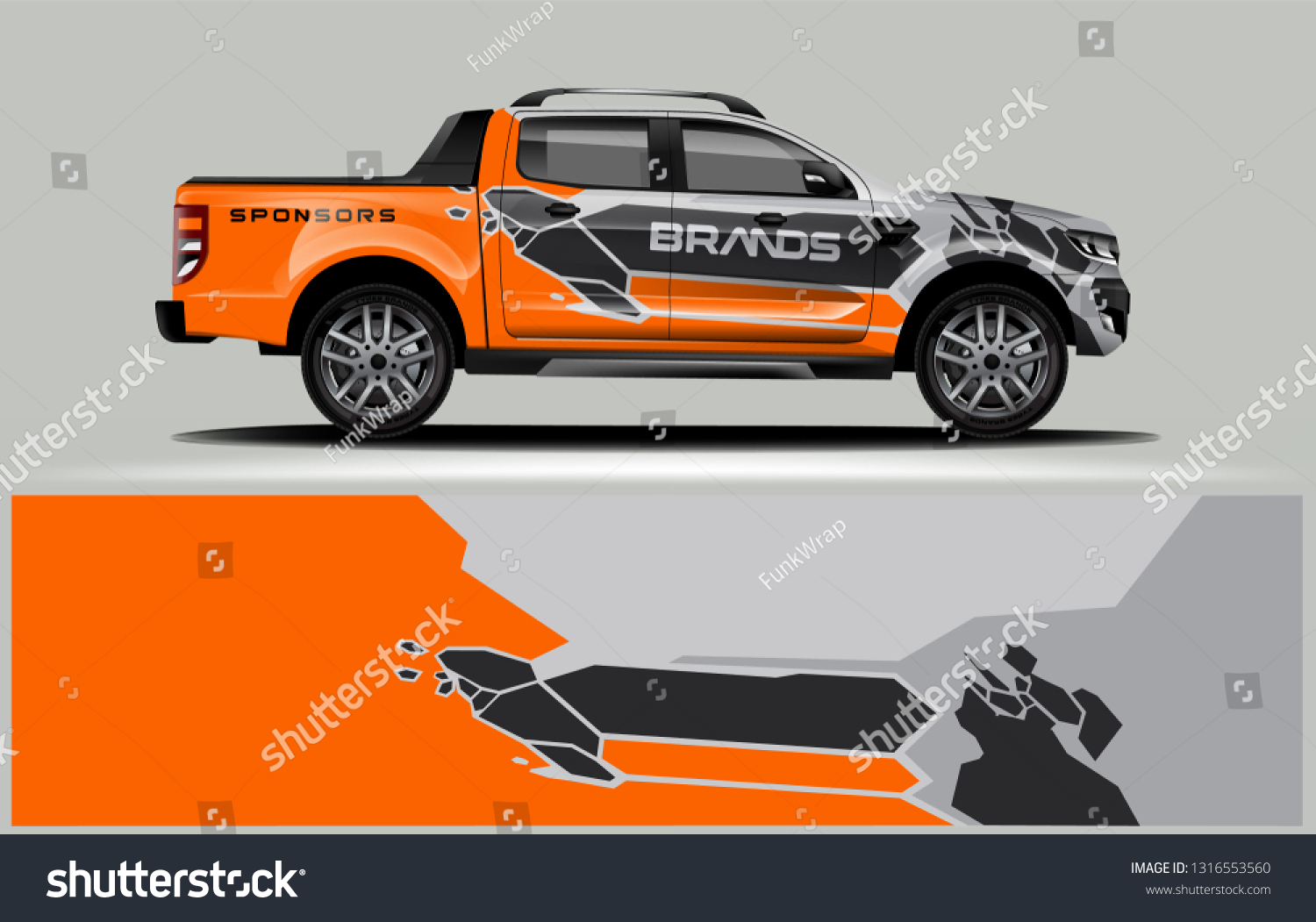 Company Truck wrap design. Custom livery wrap design for Company truck. ready print vector eps.