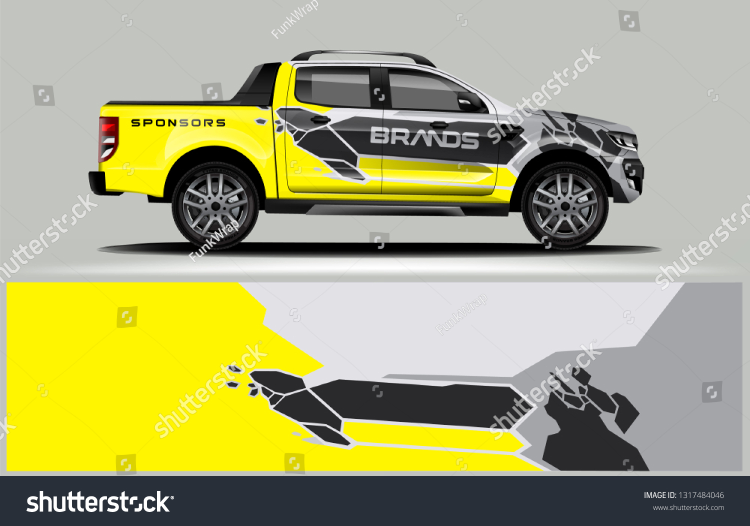 Company Truck wrap design. Custom livery wrap design for Company truck. ready print vector eps.