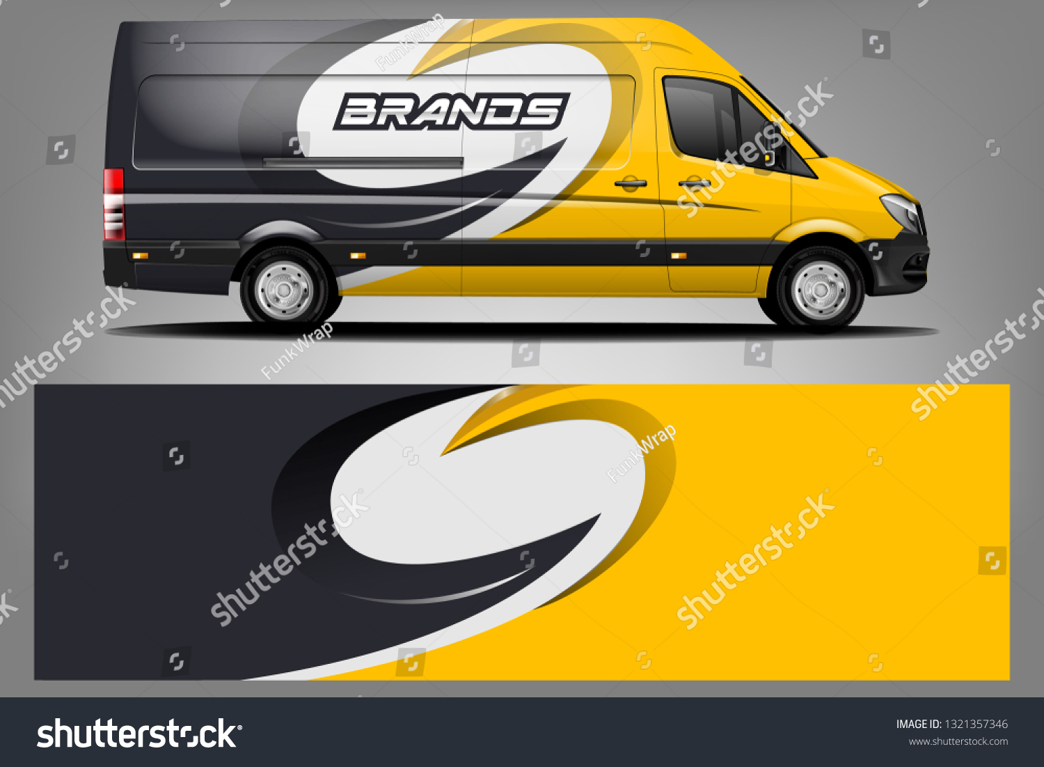 Van Wrap Livery deaign. Ready print wrap design for Van dekal