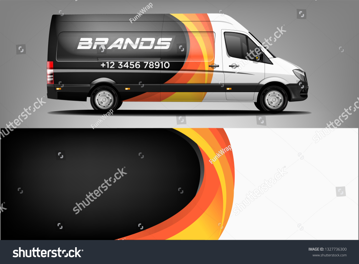 Sport car racing wrap design. vector design dekal