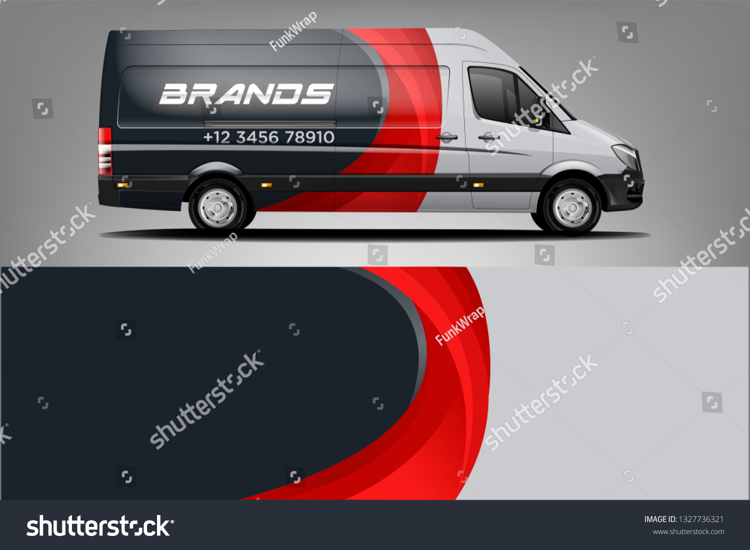 Sport car racing wrap design. vector design dekal