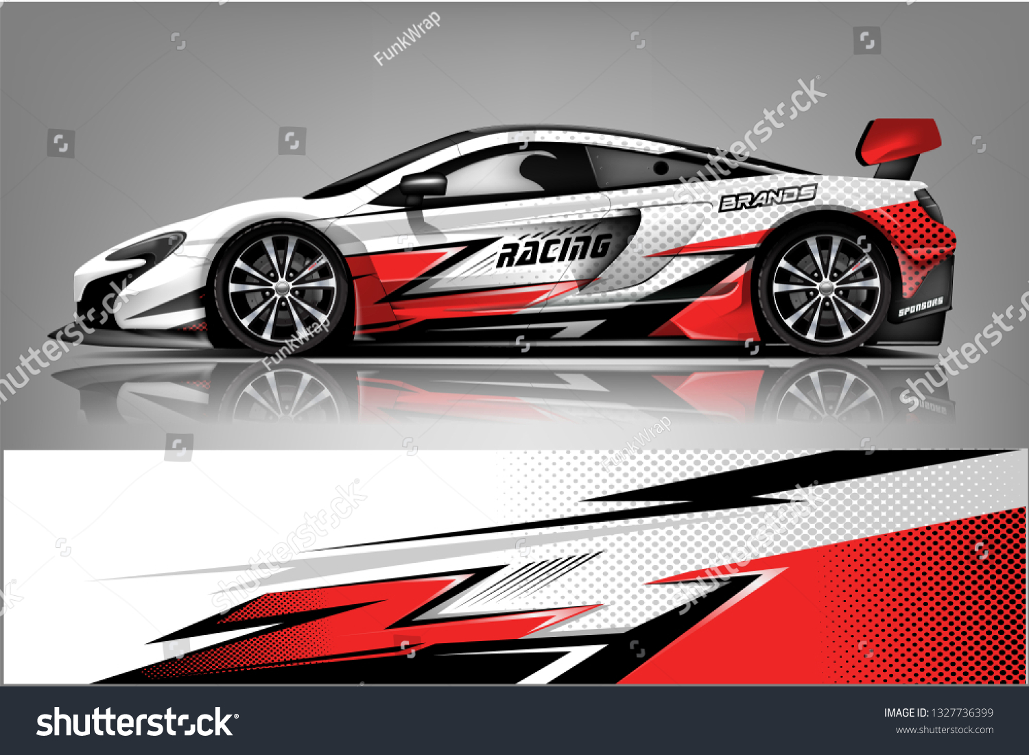 Sport car racing wrap design. vector design.