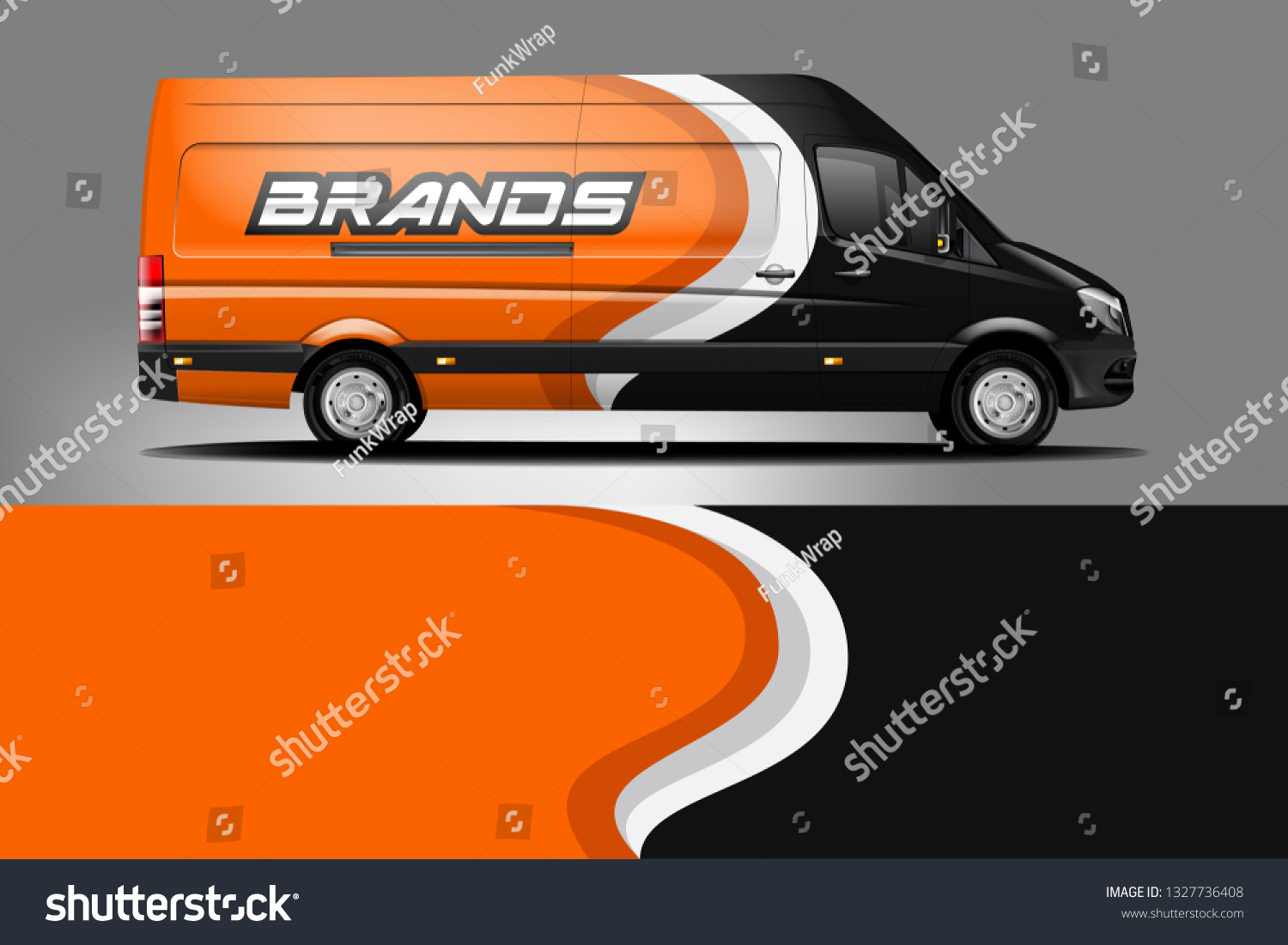 Sport car racing wrap design. vector design dekal