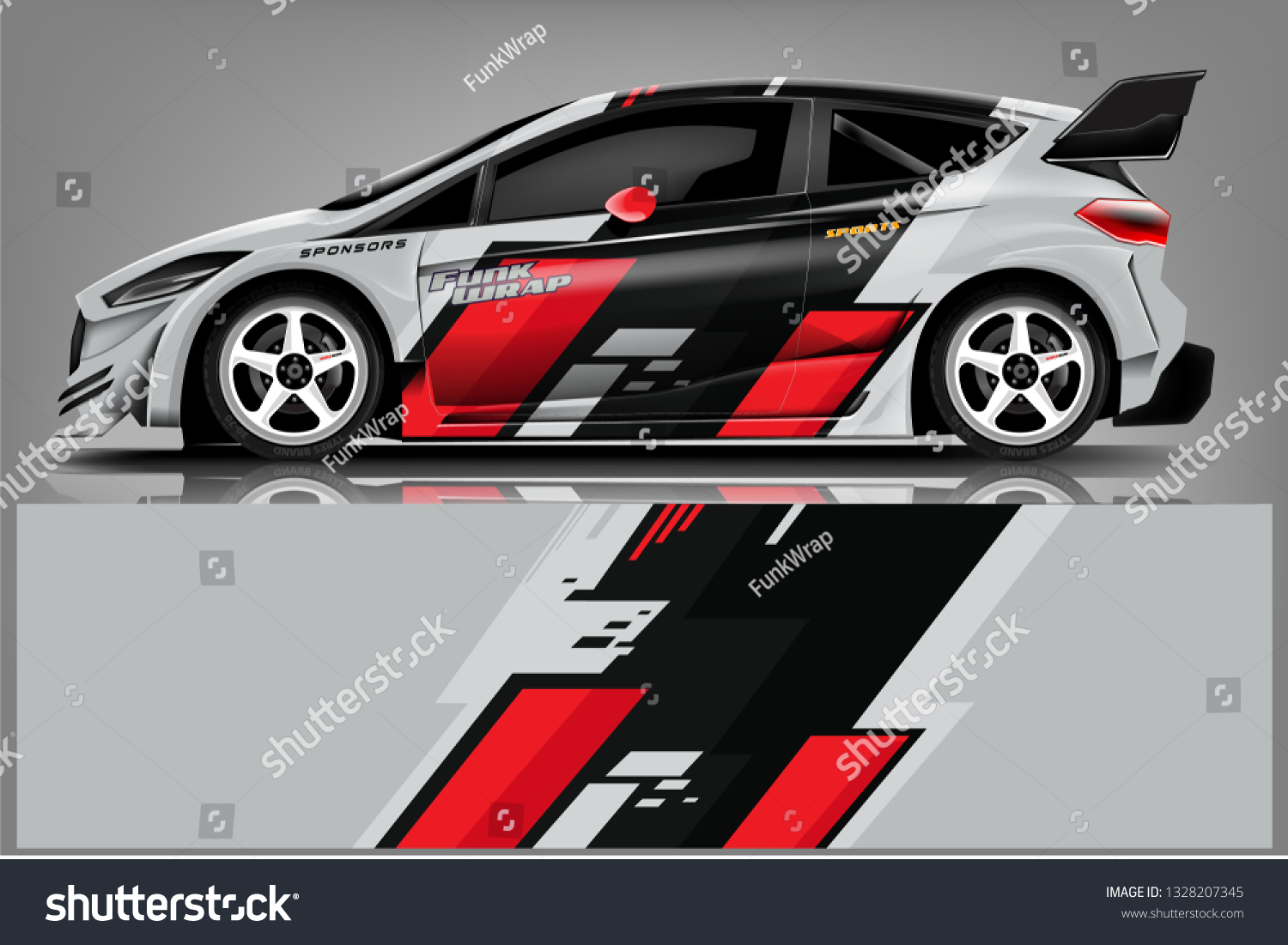 Sport car racing wrap design. vector design.