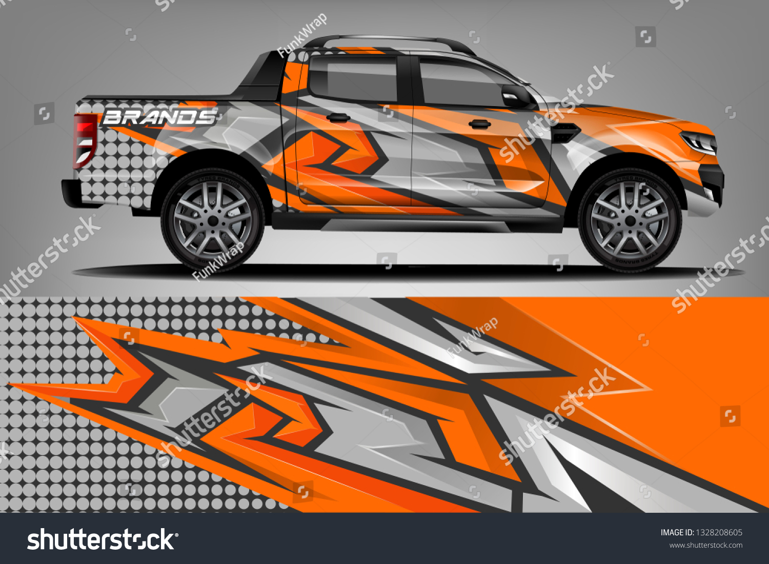 truck and car decal design vector kit. abstract background graphics for vehicle advertisement and vinyl wrap dekal