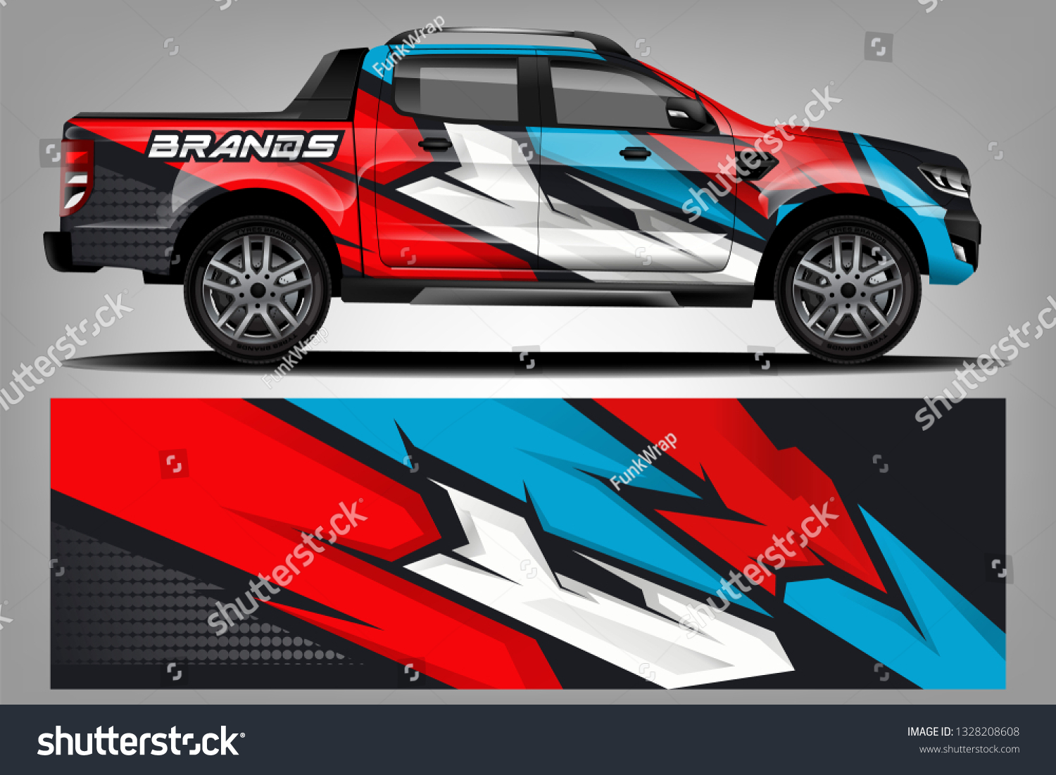 truck and car decal design vector kit. abstract background graphics for vehicle advertisement and vinyl wrap dekal