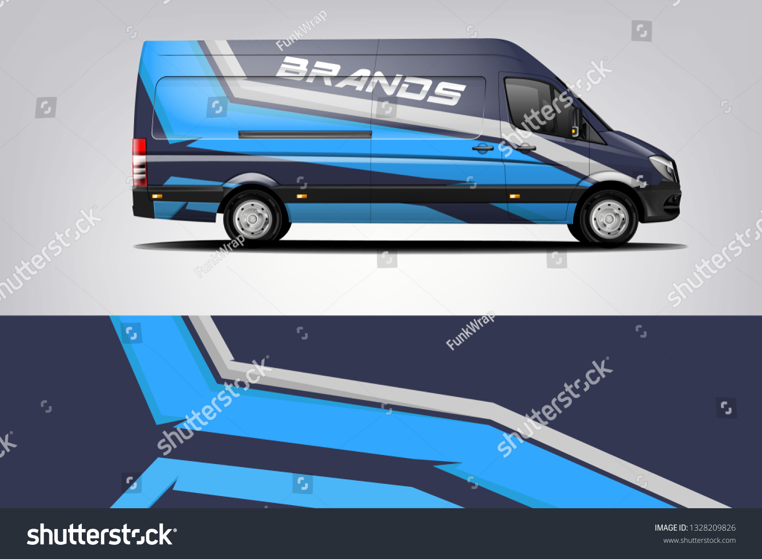 Van Wrap Livery design. Ready print wrap design for Van dekal