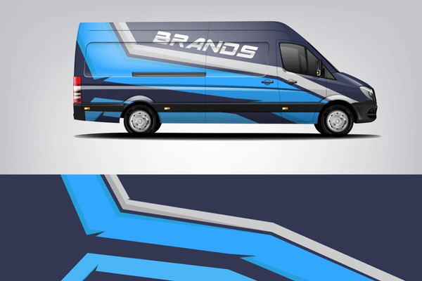 Van Wrap Livery design. Ready print wrap design for Van dekal