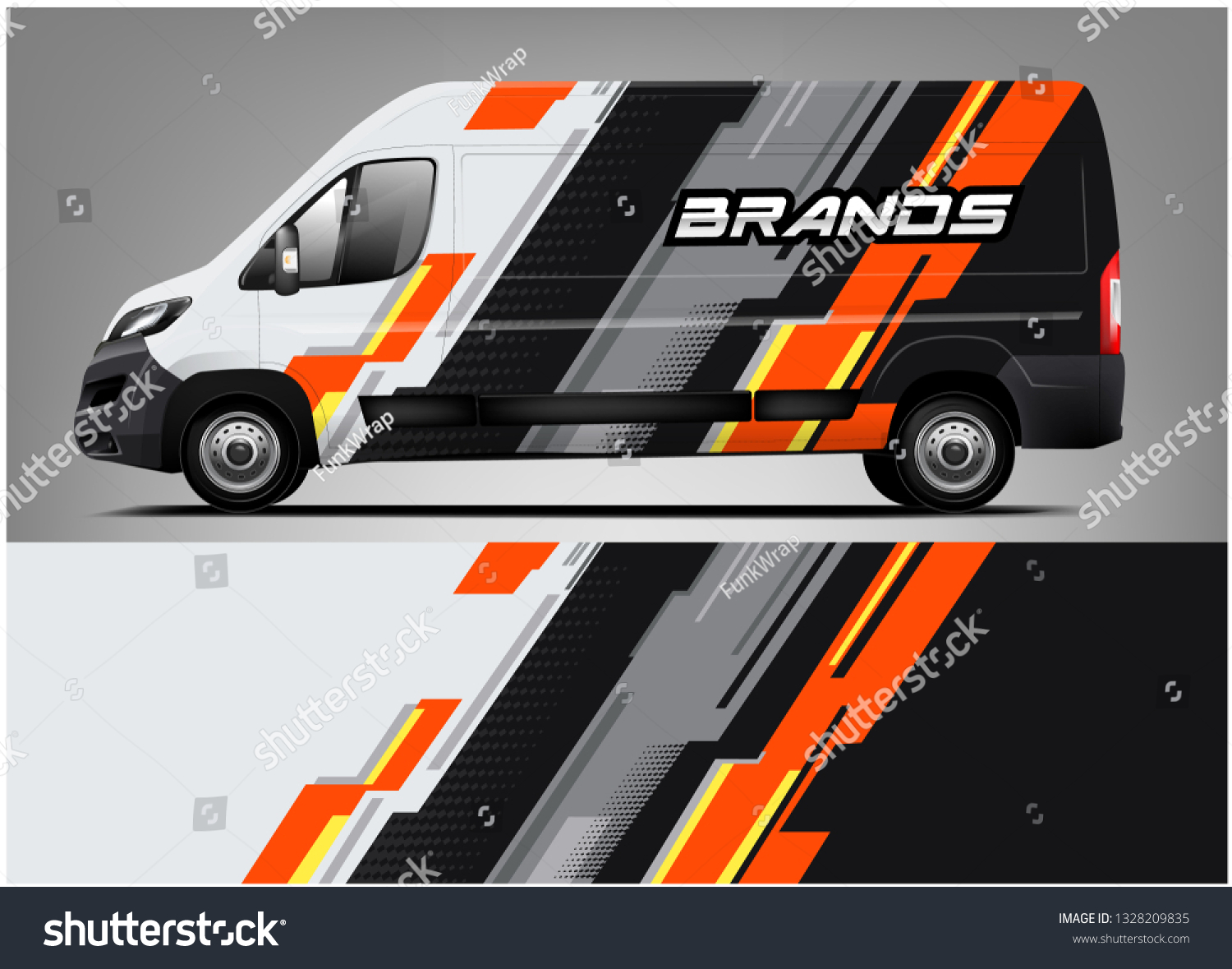 Van Wrap Livery design. Ready print wrap design for Van.