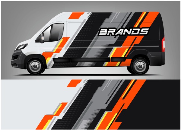 Van Wrap Livery design. Ready print wrap design for Van.