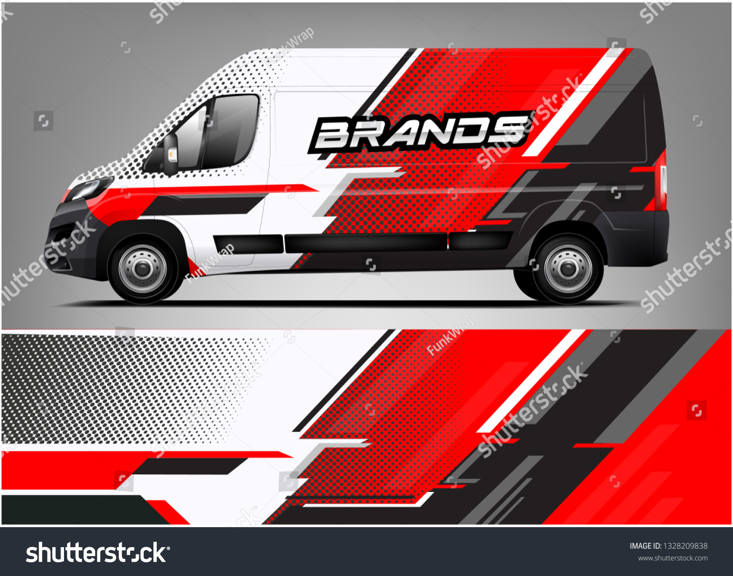 Van Wrap Livery design. Ready print wrap design for Van.