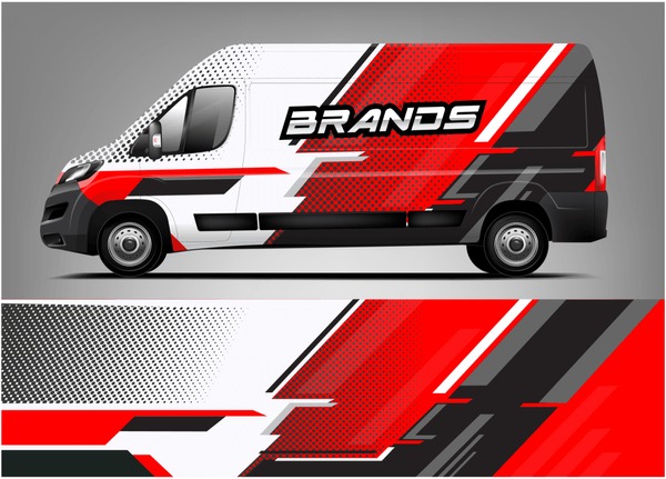 Van Wrap Livery design. Ready print wrap design for Van.