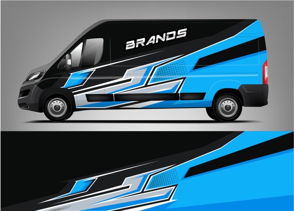 Van Wrap Livery design. Ready print wrap design for Van.