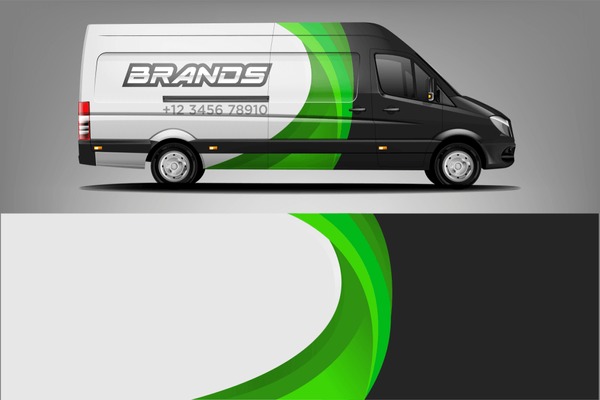 Van Wrap Livery design. Ready print wrap design for Van dekal