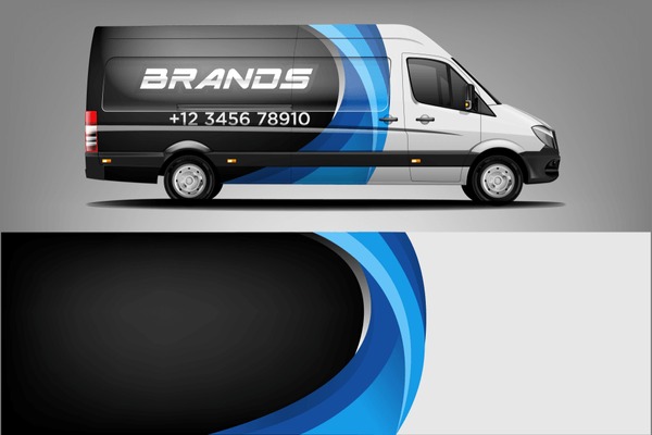Van Wrap Livery design. Ready print wrap design for Van dekal