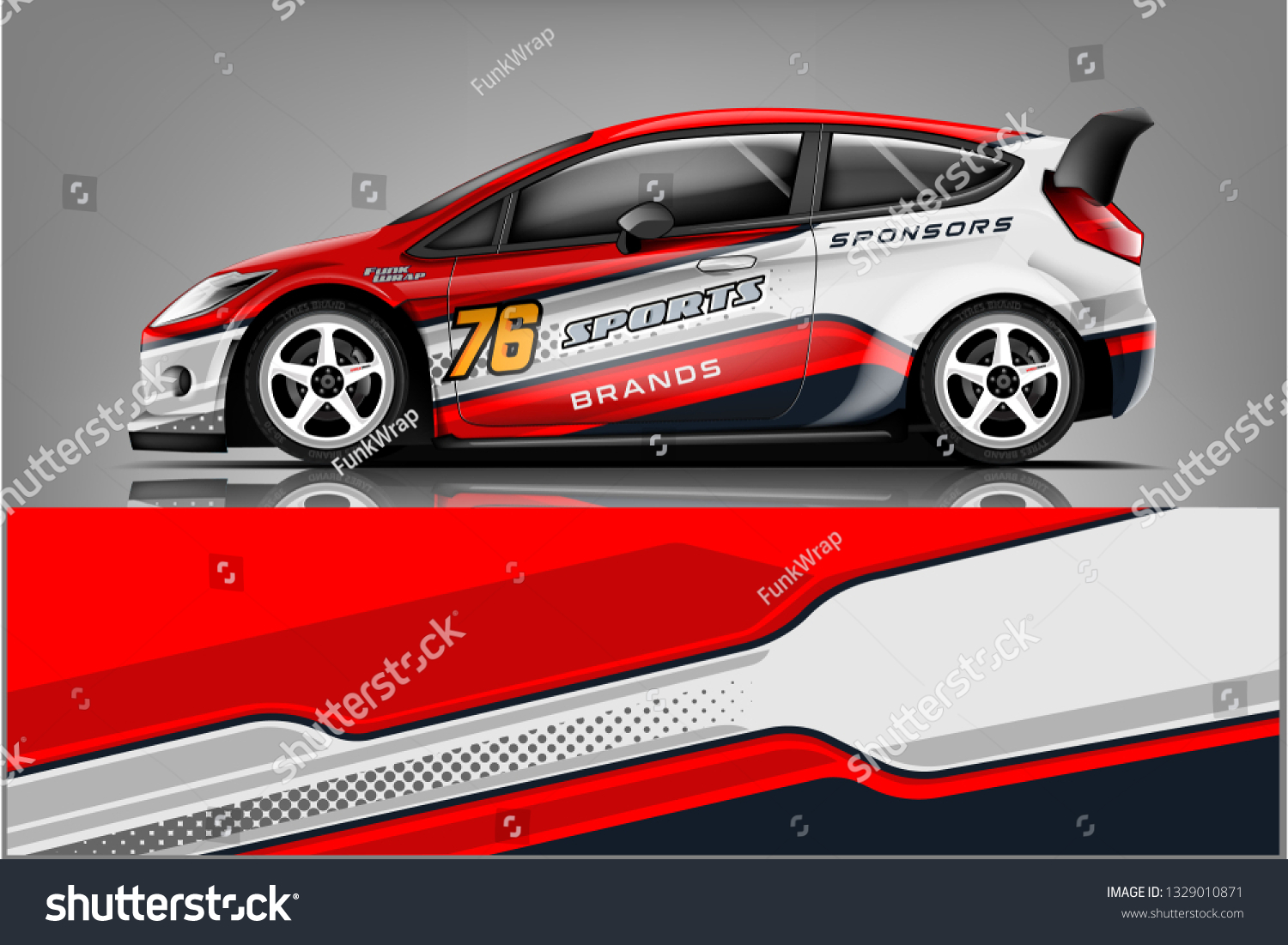 Racing Car wrap livery design. custom decal wrap and sticker for racing car livery. ready print eps vector.