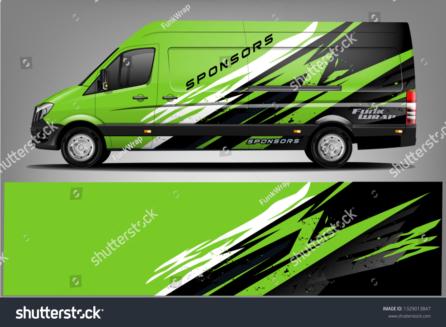 Company van Car wrap livery design. Custom Car wrap sticker decal.