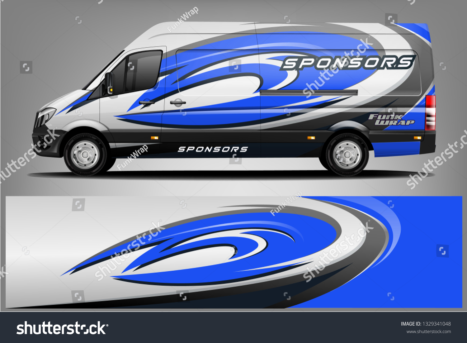 Van Wrap Livery design. Ready print wrap design for Van.