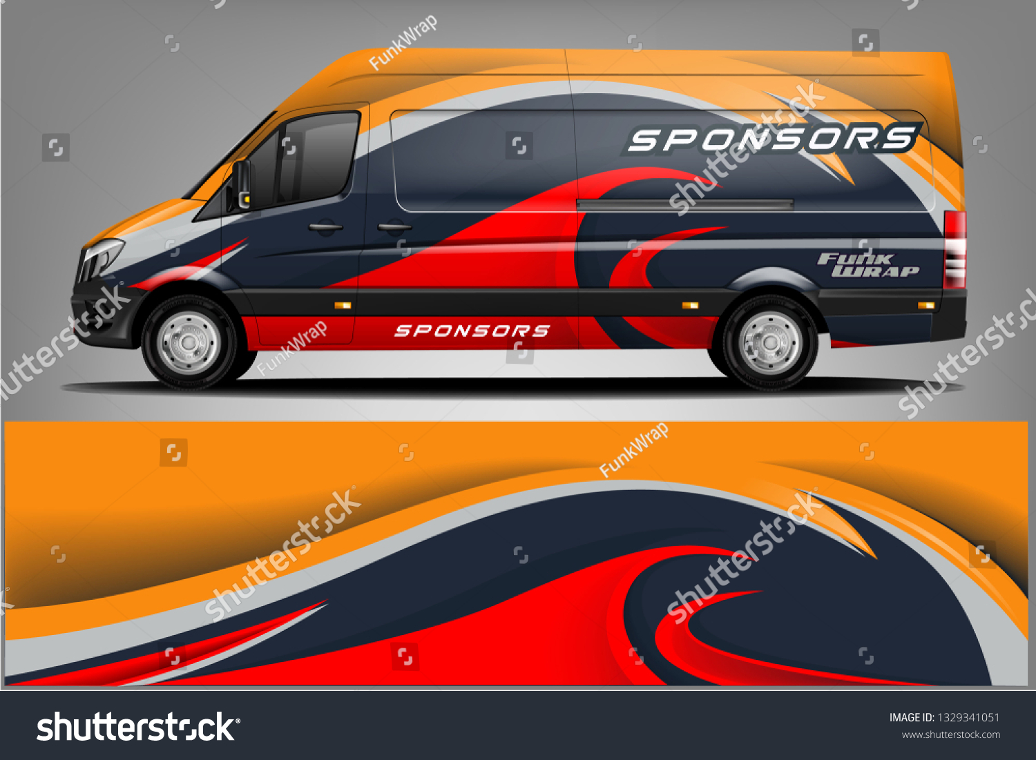 Van Wrap Livery design. Ready print wrap design for Van.