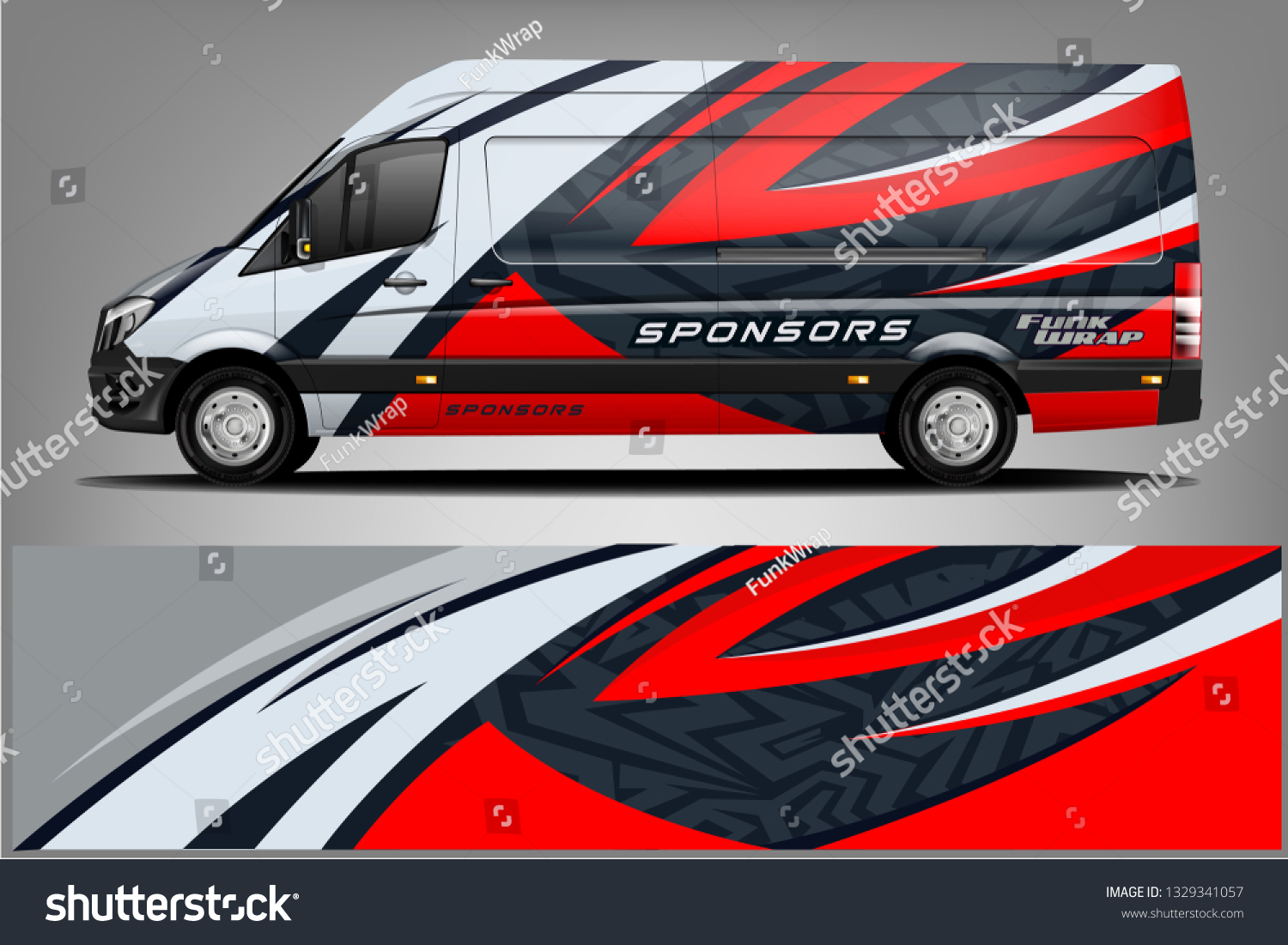 Van Wrap Livery design. Ready print wrap design for Van.