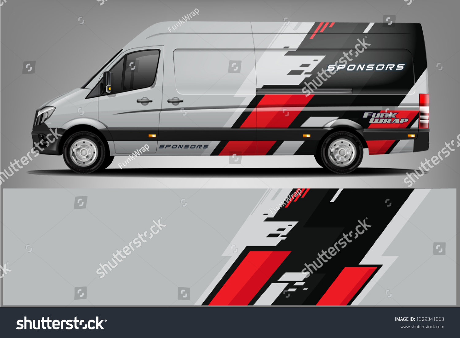 Van Wrap Livery design. Ready print wrap design for Van.