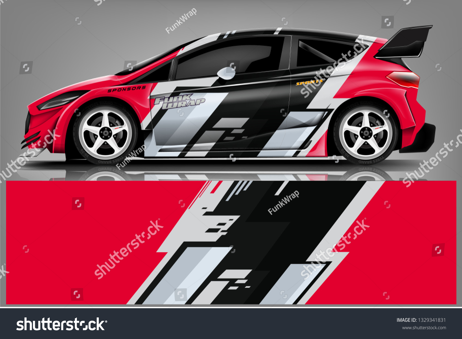 Sport car racing wrap design. vector design.