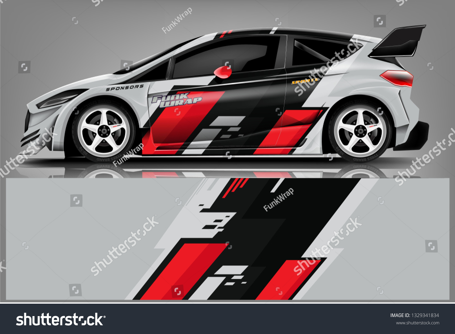 Sport car racing wrap design. vector design.