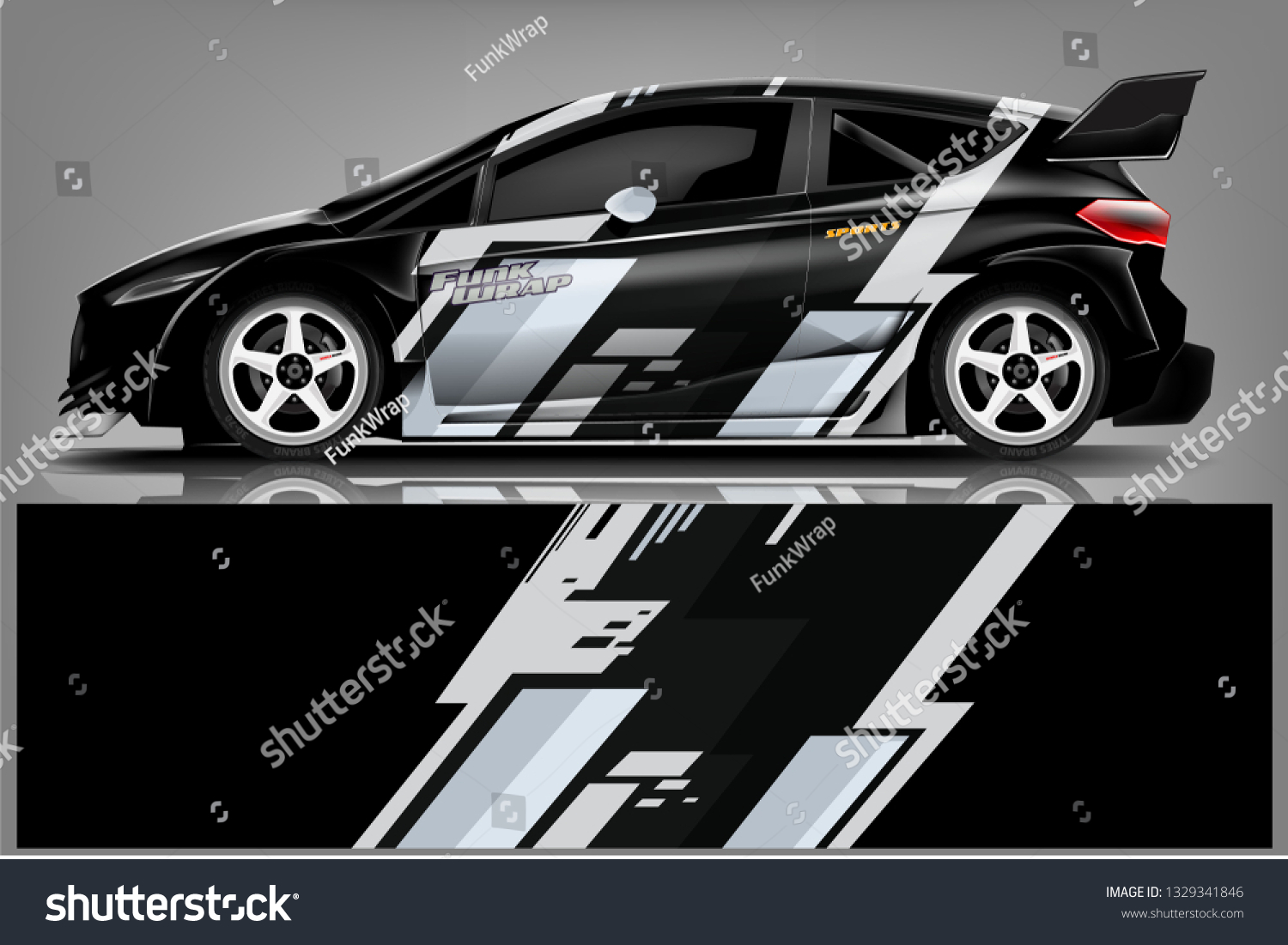 Sport car racing wrap design. vector design.