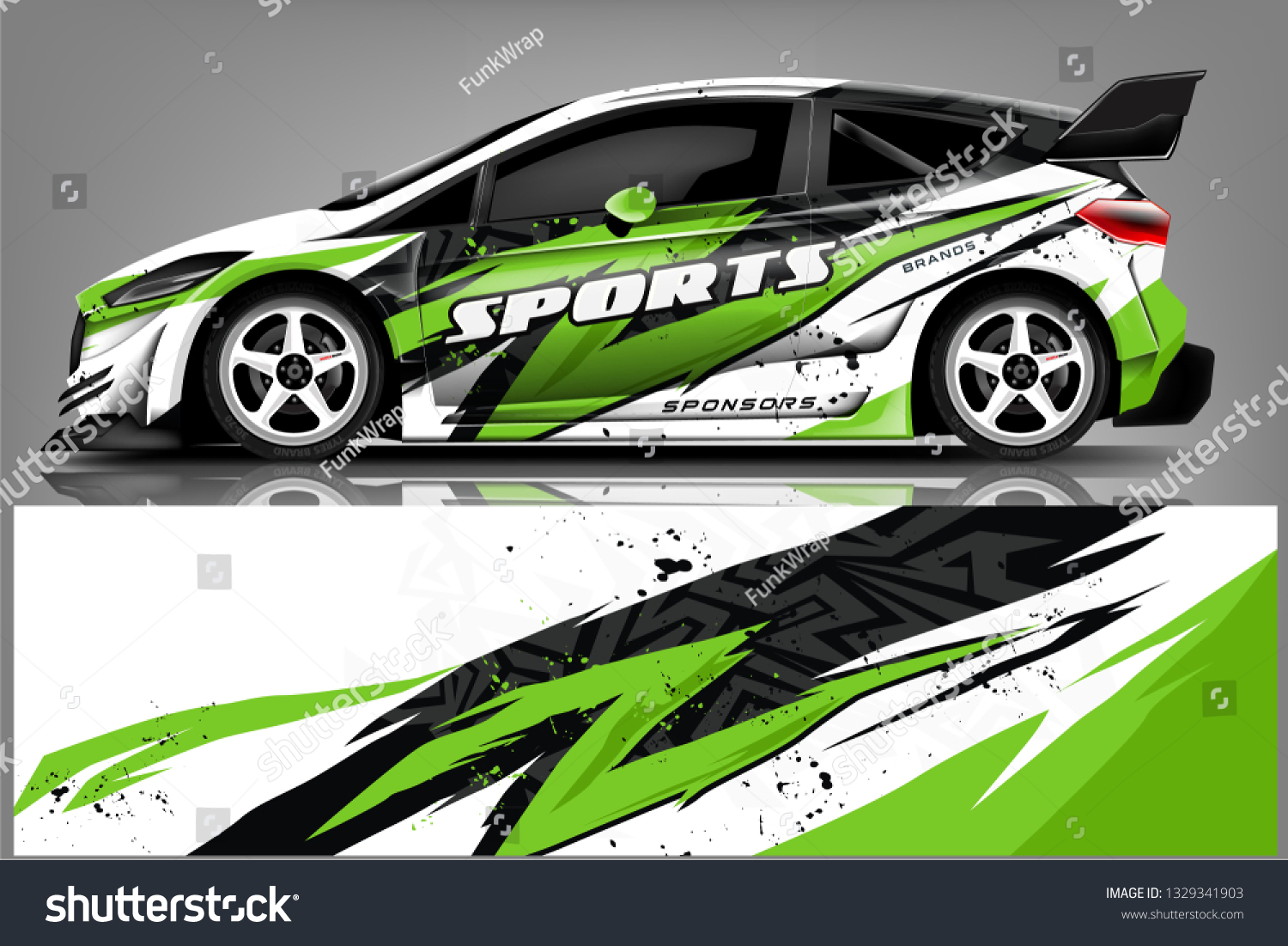 Sport car racing wrap design. vector design.