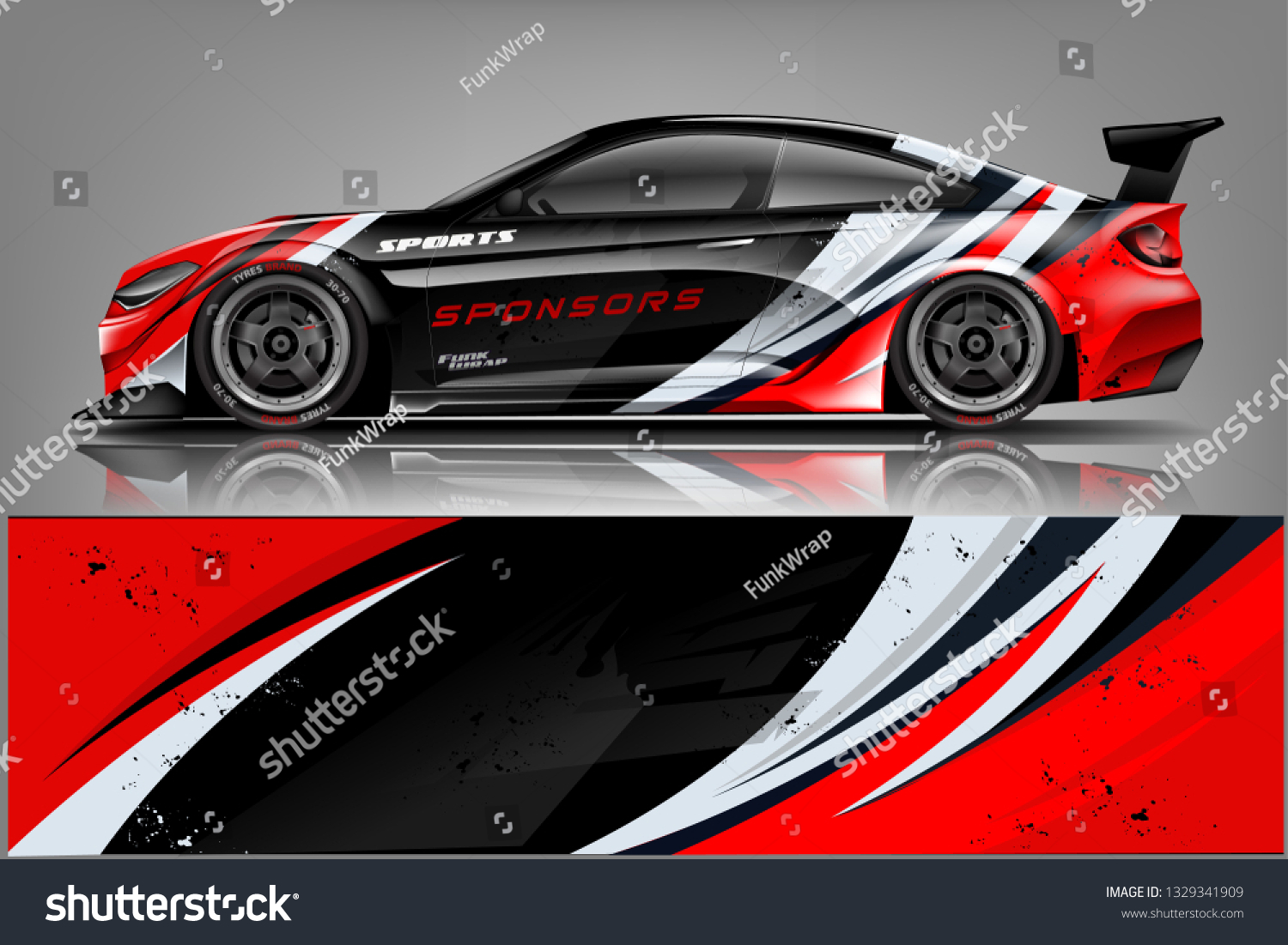 Sport car racing wrap design. vector design.