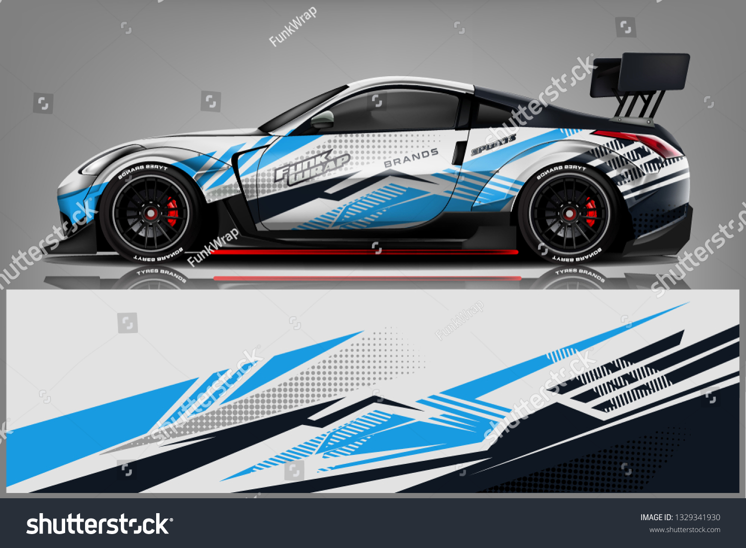 Sport car racing wrap design. vector design.