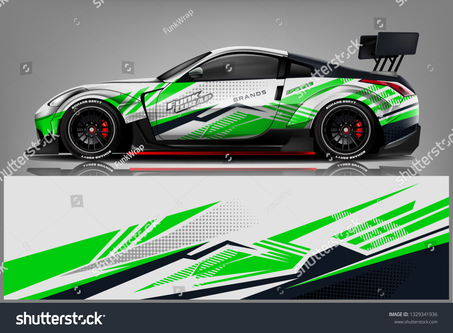 Sport car racing wrap design. vector design.