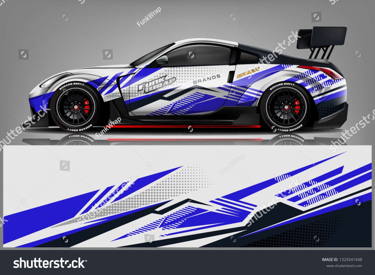 Sport car racing wrap design. vector design.