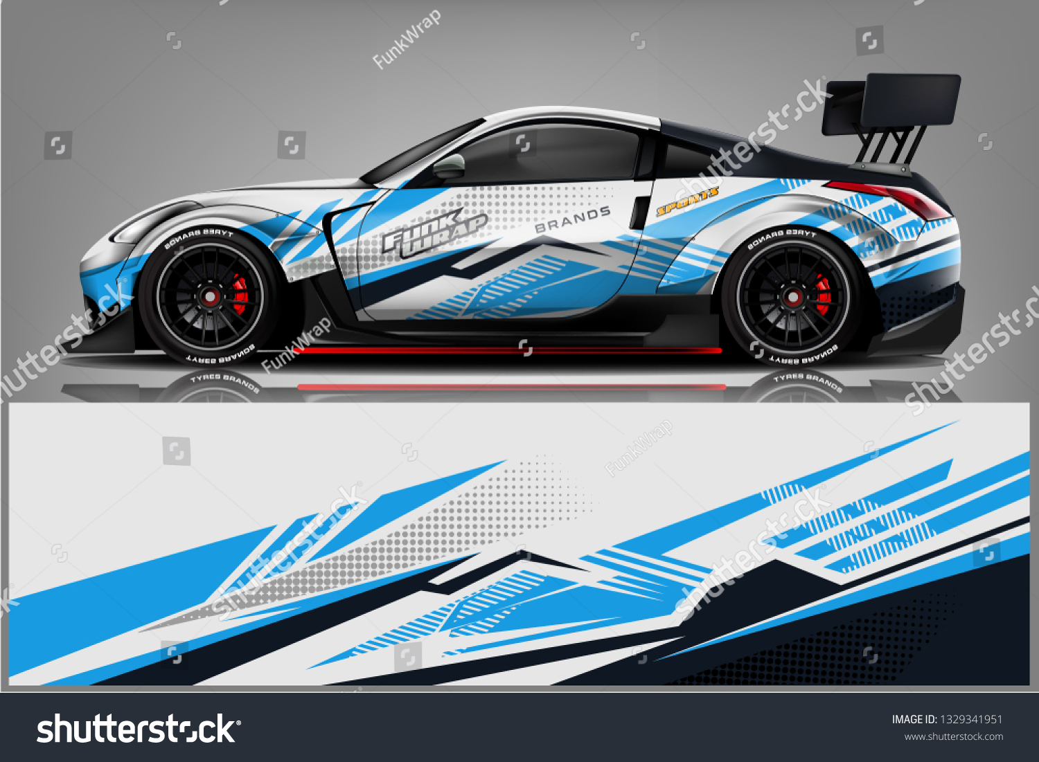 Sport car racing wrap design. vector design.