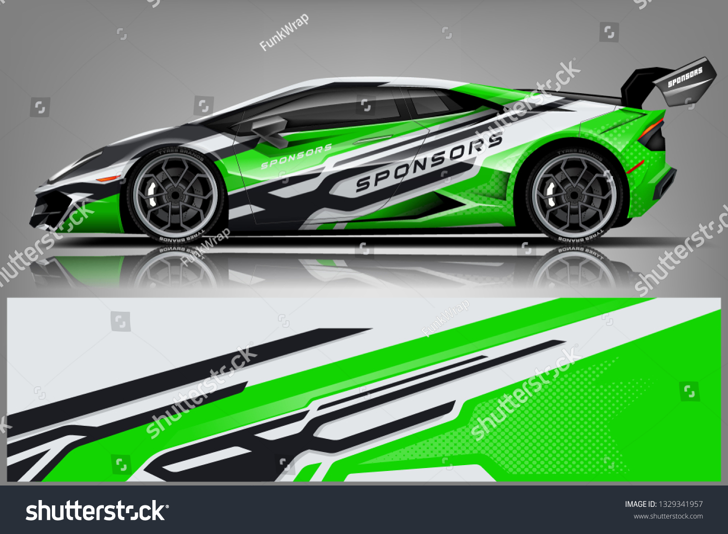Sport car racing wrap design. vector design.