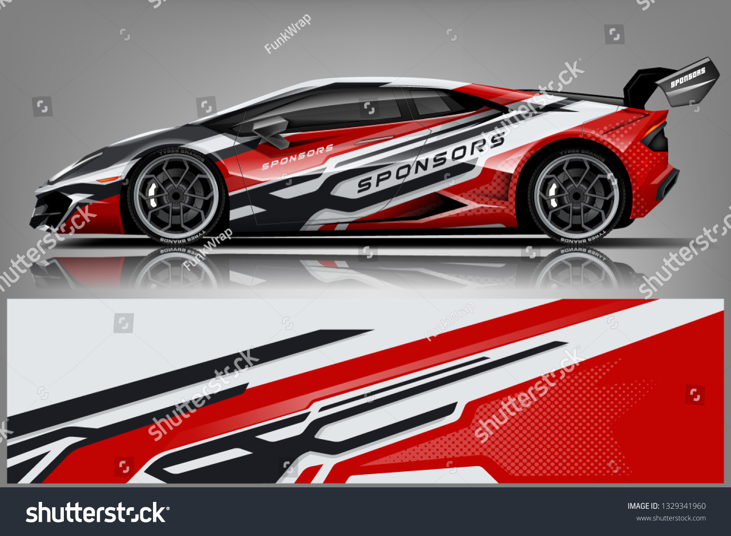 Sport car racing wrap design. vector design.