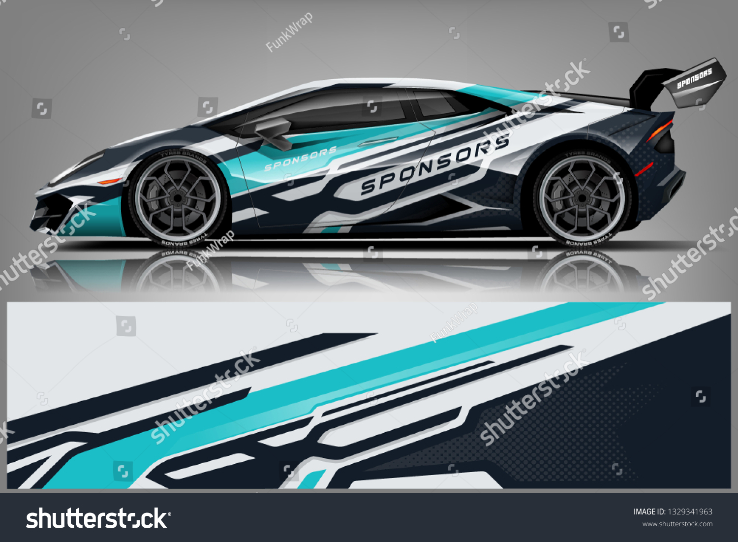 Sport car racing wrap design. vector design.