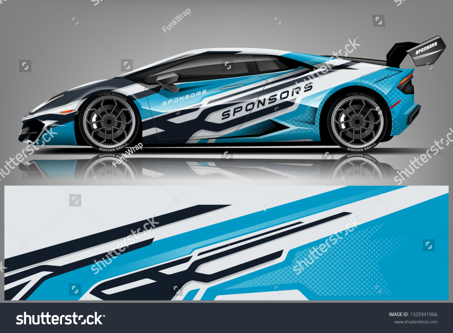 Sport car racing wrap design. vector design.