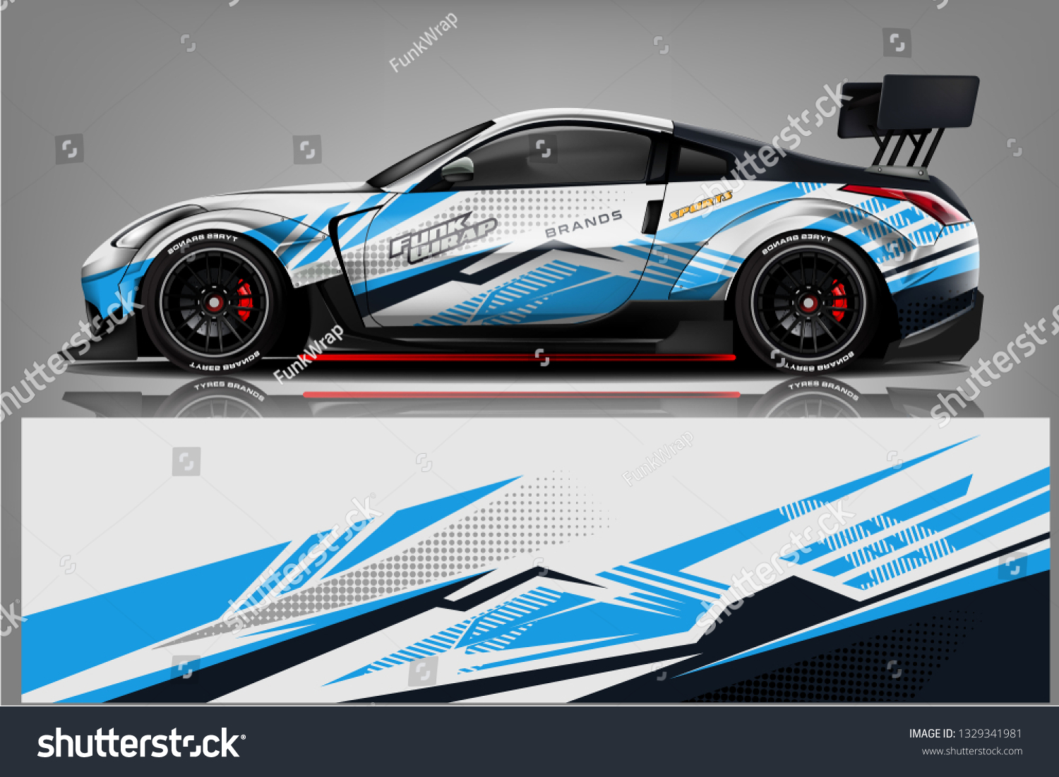 Sport car racing wrap design. vector design.