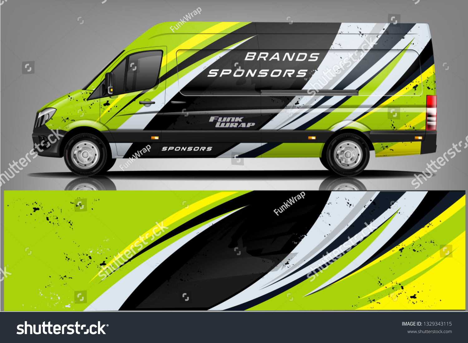 Van Wrap Livery design. Ready print wrap design for Van.