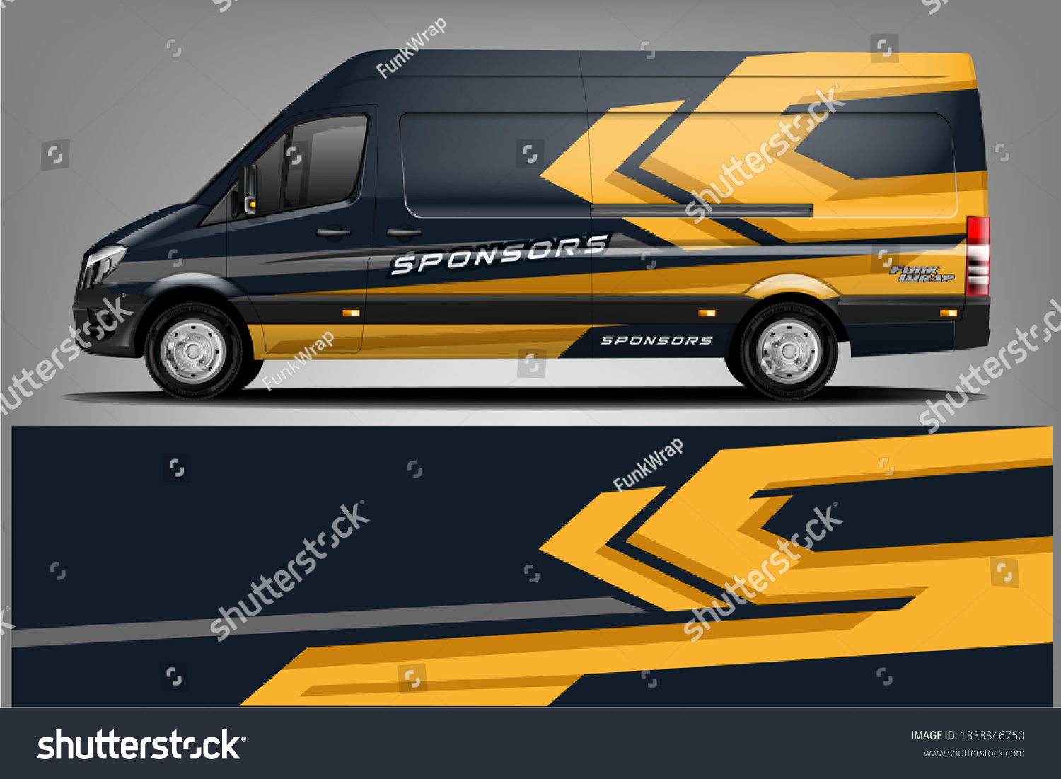 Van Wrap Livery design. Ready print wrap design for Van.