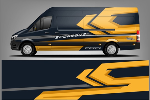 Van Wrap Livery design. Ready print wrap design for Van.