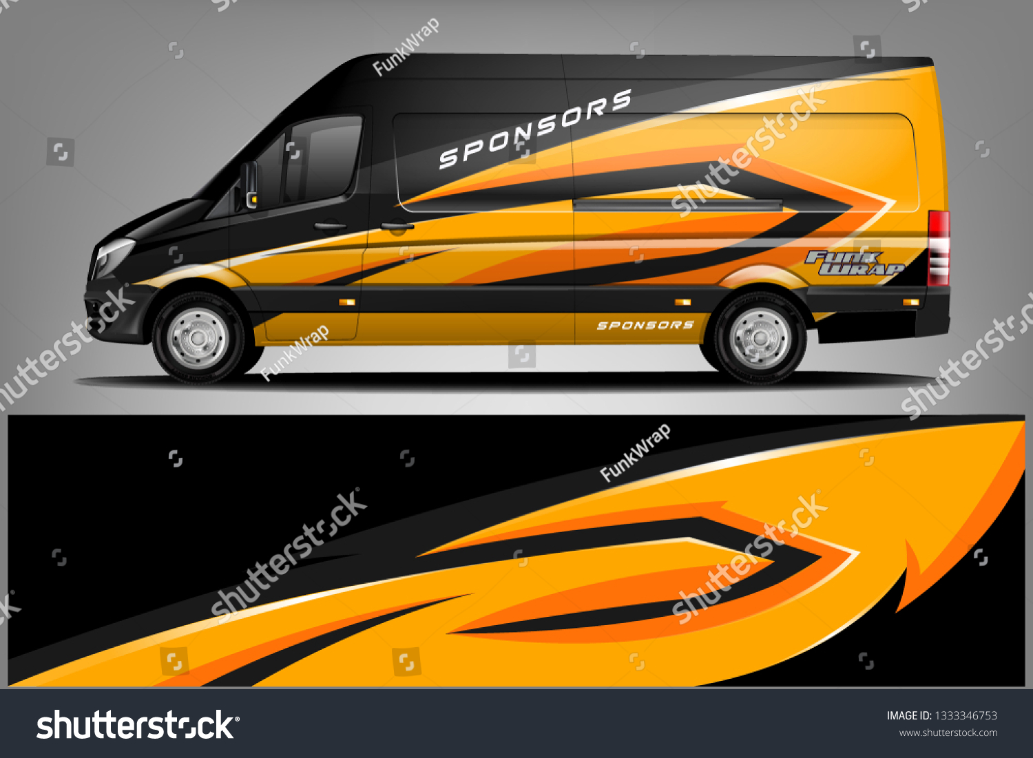 Van Wrap Livery design. Ready print wrap design for Van.