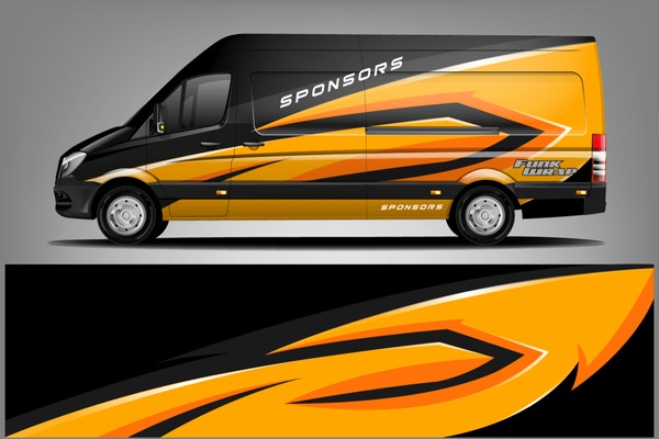 Van Wrap Livery design. Ready print wrap design for Van.