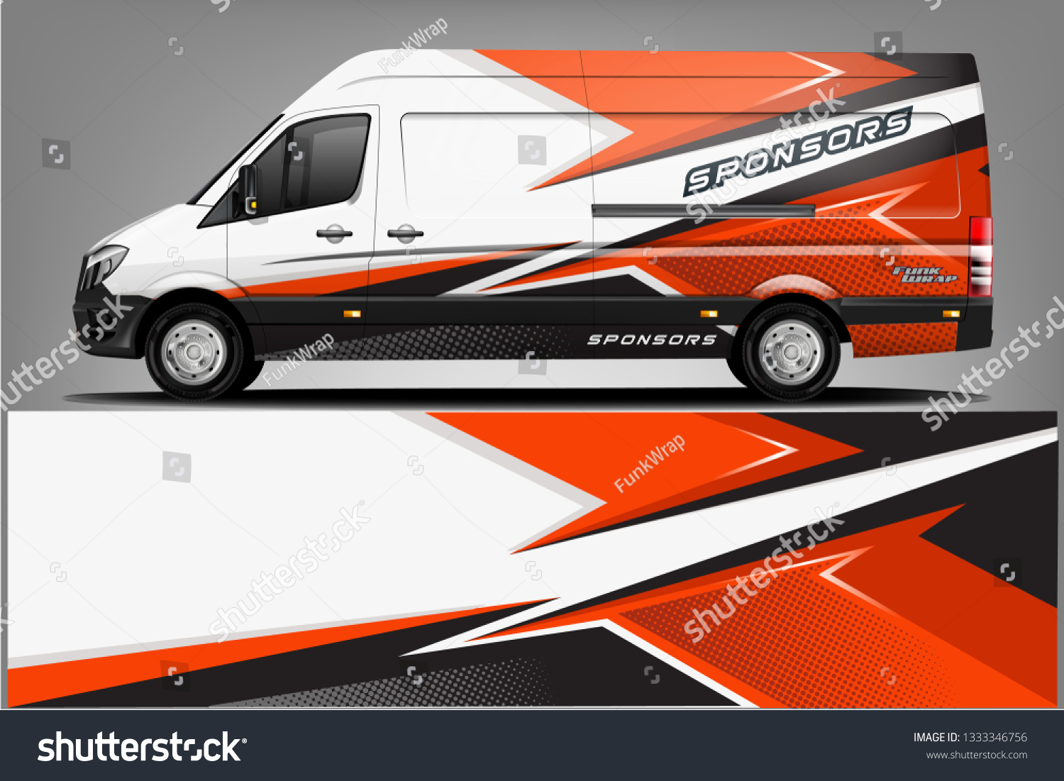 Van Wrap Livery design. Ready print wrap design for Van.