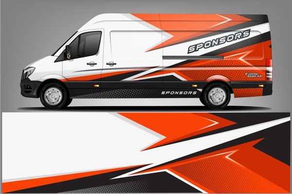 Van Wrap Livery design. Ready print wrap design for Van.